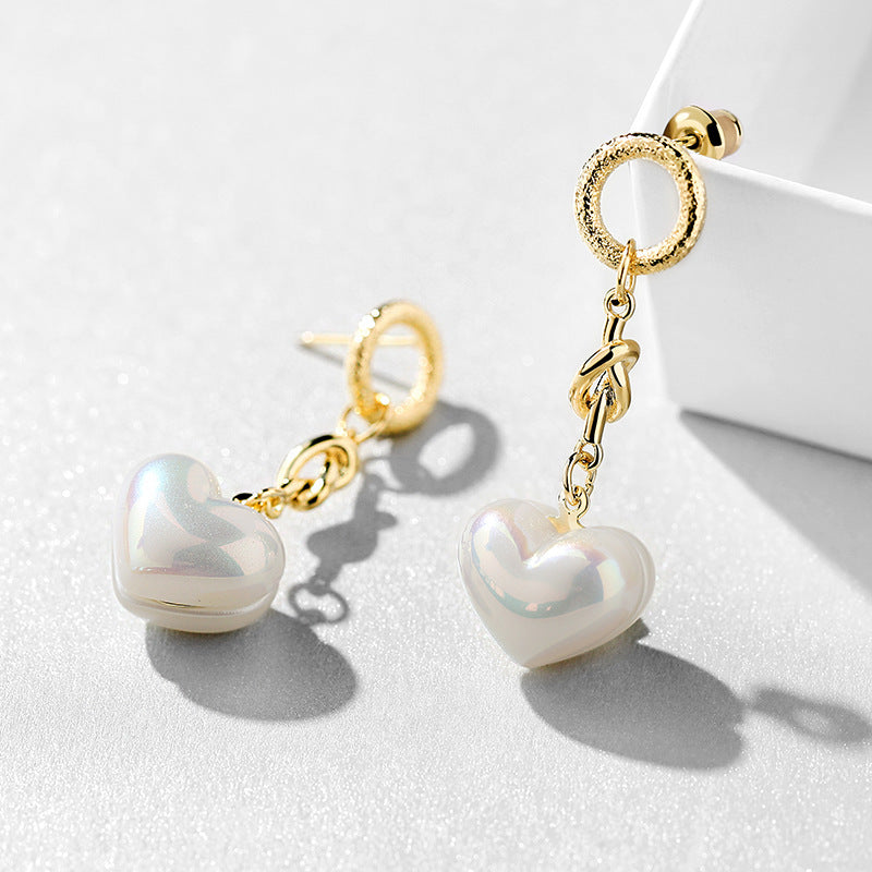 Wholesale 925 Silver Needle Red Love Temperament Fashion Earrings Valentine's Day Gift